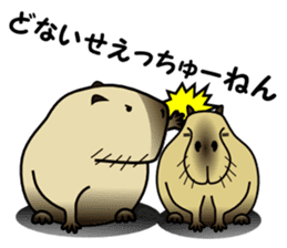 Capybara brothers in Parutom-town sticker #4321607