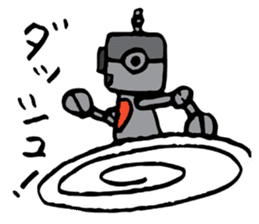 Daily life of some robots sticker #4321674