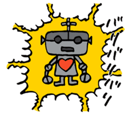 Daily life of some robots sticker #4321680