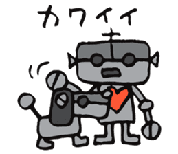 Daily life of some robots sticker #4321696