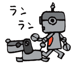 Daily life of some robots sticker #4321697