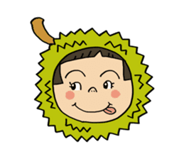 Japanese girl YUKO-chan in Thai Fruits sticker #4322264