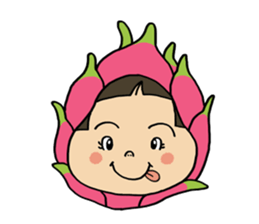 Japanese girl YUKO-chan in Thai Fruits sticker #4322267