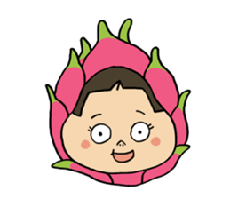 Japanese girl YUKO-chan in Thai Fruits sticker #4322268