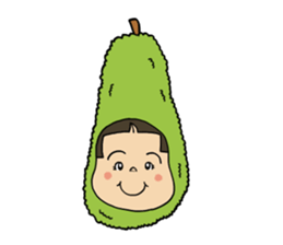 Japanese girl YUKO-chan in Thai Fruits sticker #4322269