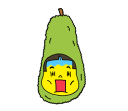 Japanese girl YUKO-chan in Thai Fruits sticker #4322271