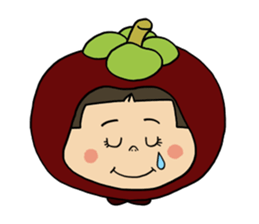 Japanese girl YUKO-chan in Thai Fruits sticker #4322274