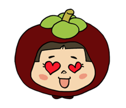 Japanese girl YUKO-chan in Thai Fruits sticker #4322275