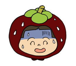 Japanese girl YUKO-chan in Thai Fruits sticker #4322276