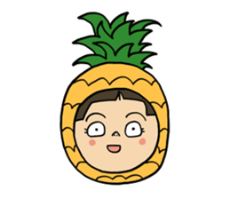 Japanese girl YUKO-chan in Thai Fruits sticker #4322277