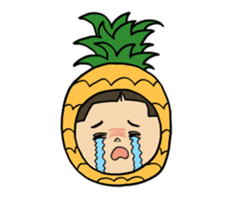 Japanese girl YUKO-chan in Thai Fruits sticker #4322278