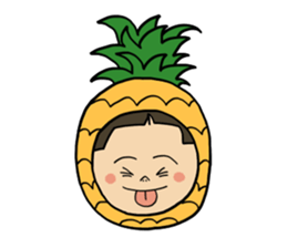 Japanese girl YUKO-chan in Thai Fruits sticker #4322279