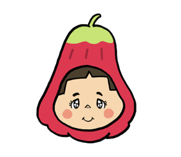 Japanese girl YUKO-chan in Thai Fruits sticker #4322283