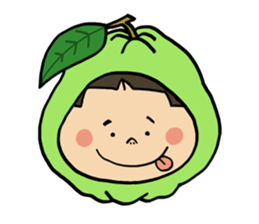 Japanese girl YUKO-chan in Thai Fruits sticker #4322288