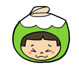 Japanese girl YUKO-chan in Thai Fruits sticker #4322302