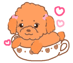 a pretty poodle sticker #4323064