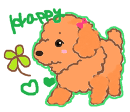 a pretty poodle sticker #4323069