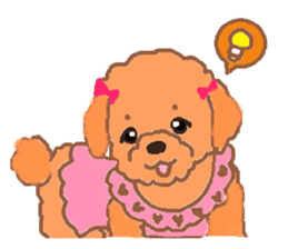a pretty poodle sticker #4323083