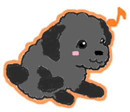 a pretty poodle sticker #4323085