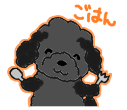 a pretty poodle sticker #4323096