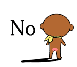 Yellow scarf monkey sticker #4323157