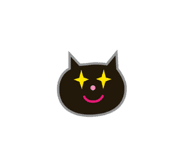 face & cat sticker #4323564