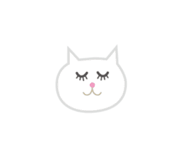 face & cat sticker #4323574