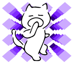 Dance of a cat sticker #4324156