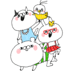 A bear and a parakeet and good friends,