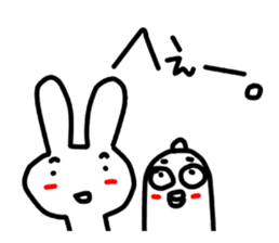 Mr. rabbit and Miss. fish.2! sticker #4324959