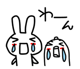 Mr. rabbit and Miss. fish.2! sticker #4324982