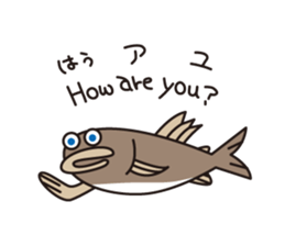Japanese poor joke (water creatures) sticker #4325108