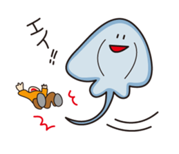 Japanese poor joke (water creatures) sticker #4325117