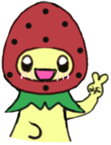 strawberry girl of field sticker #4325493