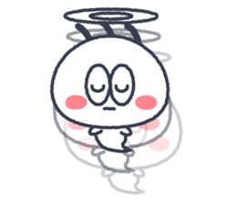 Funny white ghost sticker #4326276