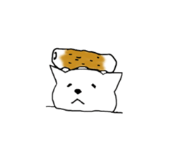 Cat and fish sausage 2 sticker #4326296