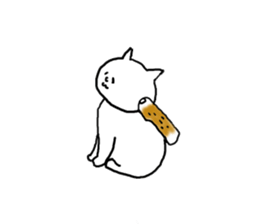 Cat and fish sausage 2 sticker #4326306