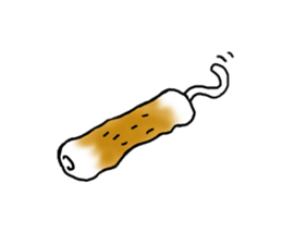 Cat and fish sausage 2 sticker #4326307