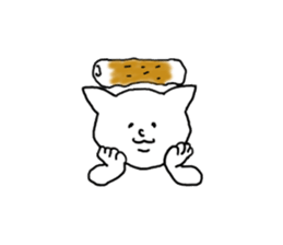 Cat and fish sausage 2 sticker #4326310