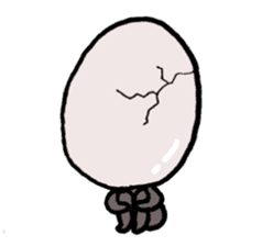 Heart of egg sticker #4326582