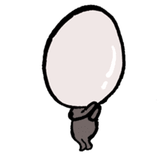 Heart of egg sticker #4326601