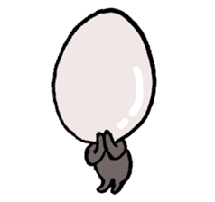Heart of egg sticker #4326605