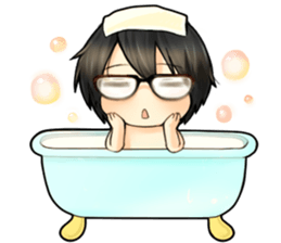 Devilkin glasses boy sticker #4326949