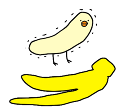 Banana bird sticker #4326959