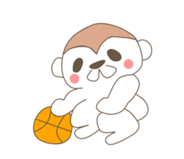 sports dzukushi life of monkey sticker #4326997