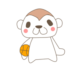 sports dzukushi life of monkey sticker #4327001