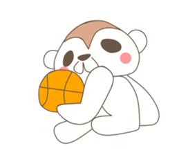 sports dzukushi life of monkey sticker #4327005