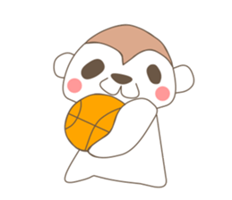 sports dzukushi life of monkey sticker #4327006