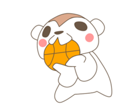 sports dzukushi life of monkey sticker #4327007