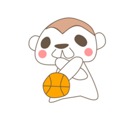 sports dzukushi life of monkey sticker #4327009